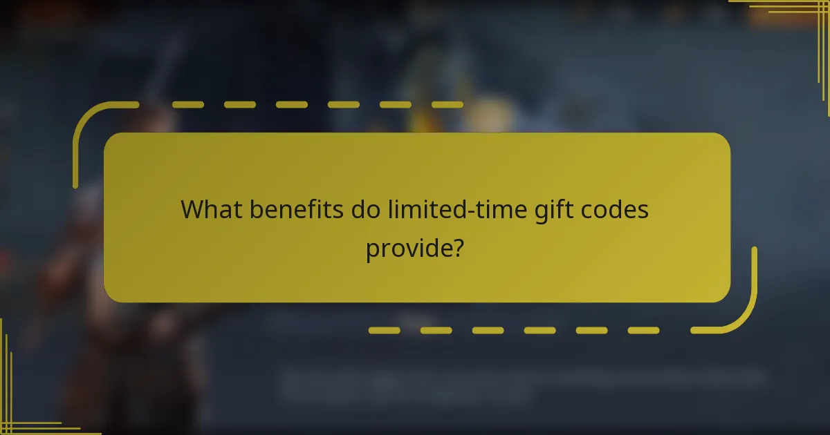What benefits do limited-time gift codes provide?